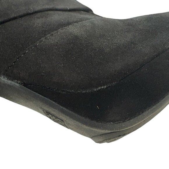 Kenneth Cole Reaction Black Suede Chunky Heel Ankle Booties 7.5M - Picture 12 of 12